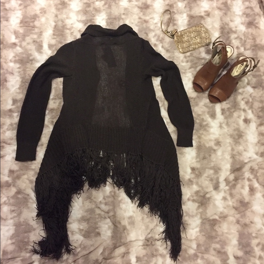 FINAL $🆕 ✨BCBGMAXAZRIA ✨soho fringe cardigan✨ - Picture 3 of 8